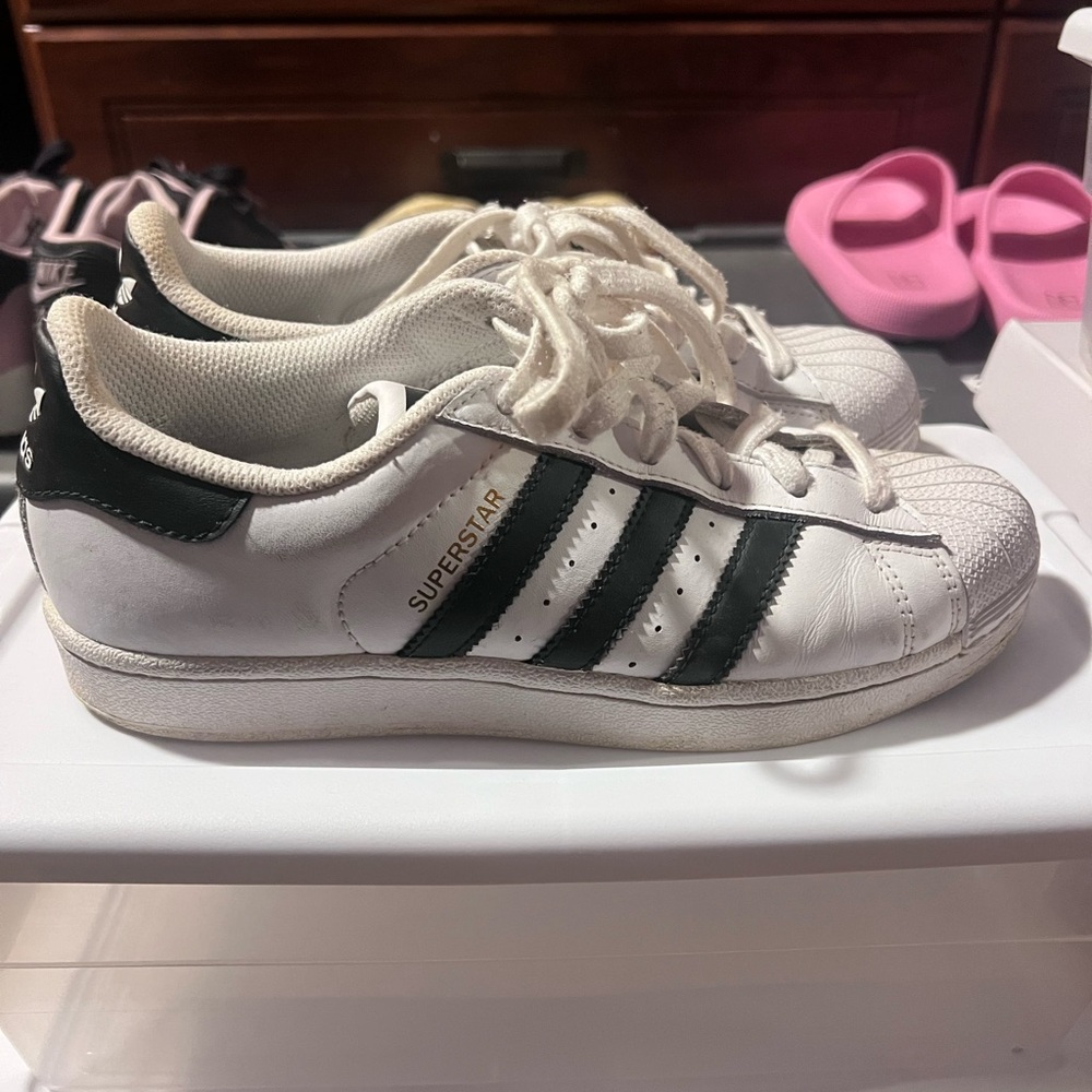 Adidas Superstar White and Black Sneakers